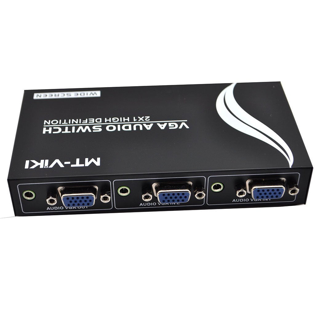 Ikkegol 2 Port Vga Audio Video Switch 2X1 Svga Switcher Box 2 In 1 Out Pc Monitor Lcd Tft Sharing