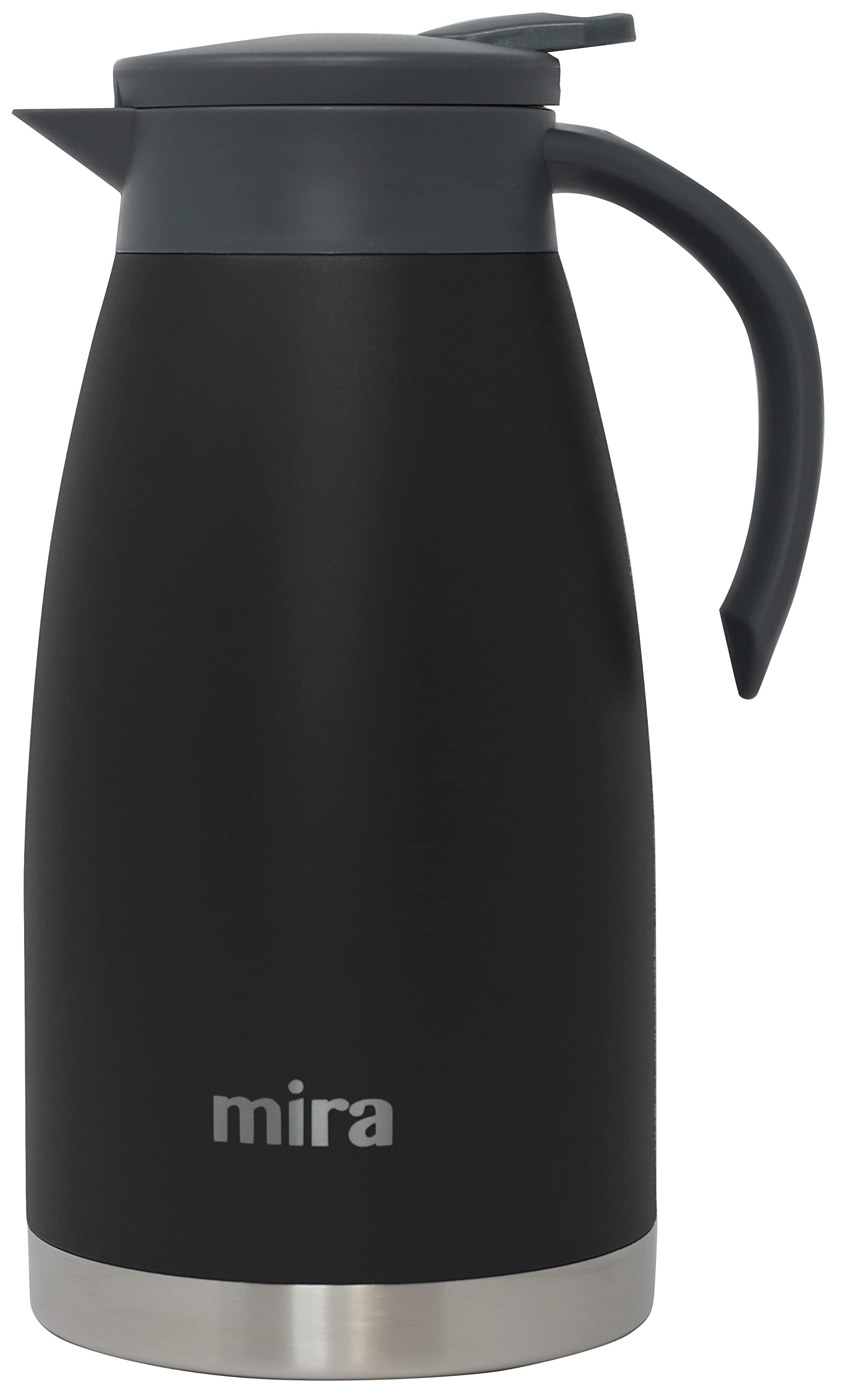 Mira Stainless Steel Thermal Coffee Carafe, Double Wall Insulated Vacuum Flask, Tea, Water, And Coffee Dispenser, 1.5 Liter / 50