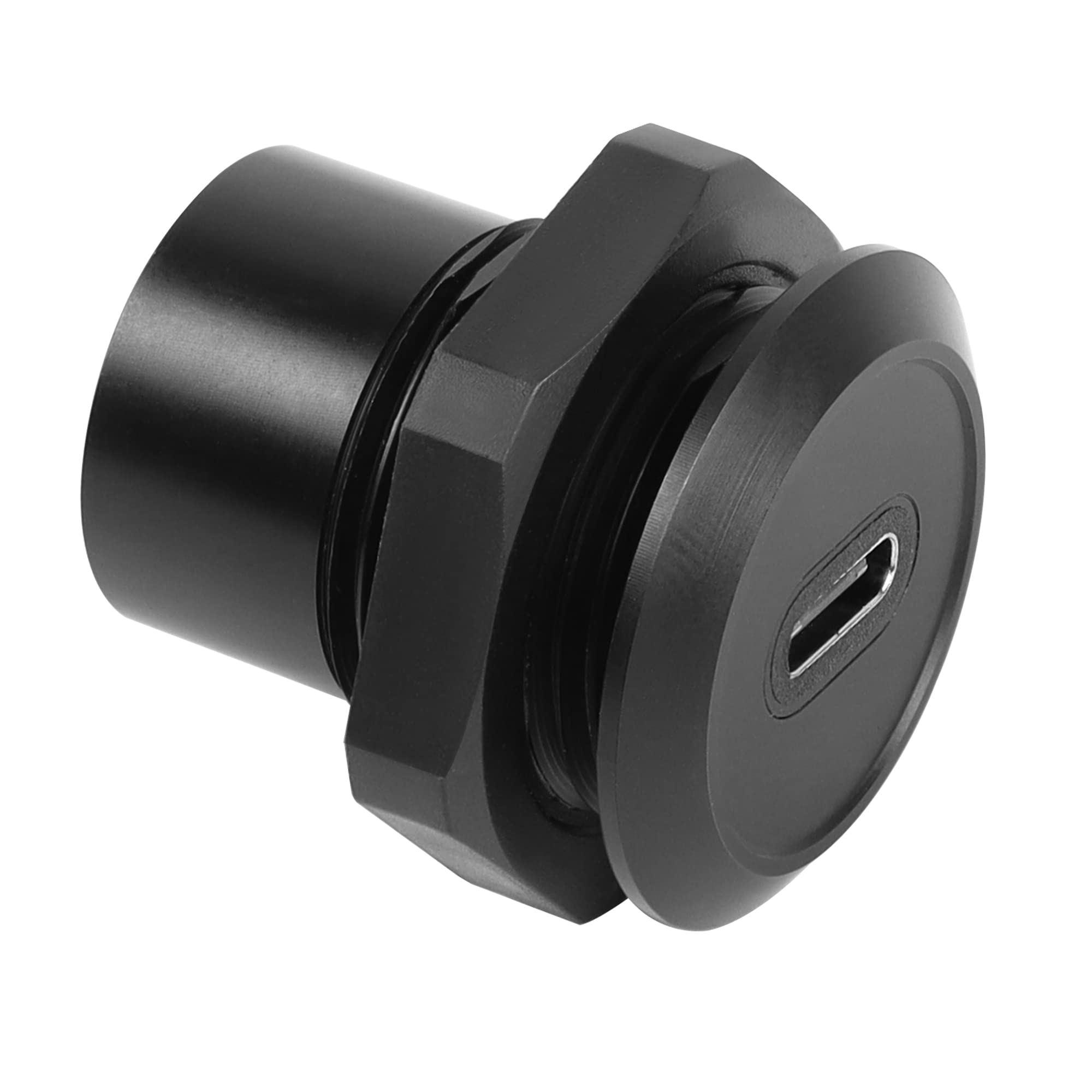 Qianrenon Usb C Panel Threaded Fixed Mount Coupler Converter Adapter Usb 3.1 Type C Female To Female Flush Panel Mount Connector