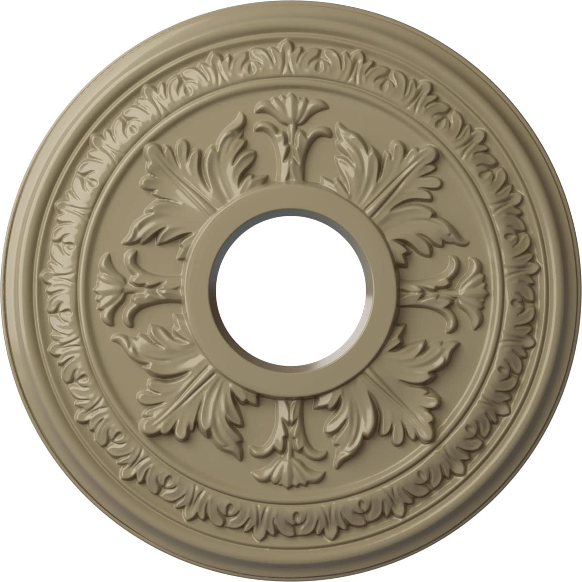 Ekena Millwork CM15BAGDF 15 3/8OD x 4 1/4ID x 1 1/2P Baltimore Ceiling Medallion, Gobi Desert