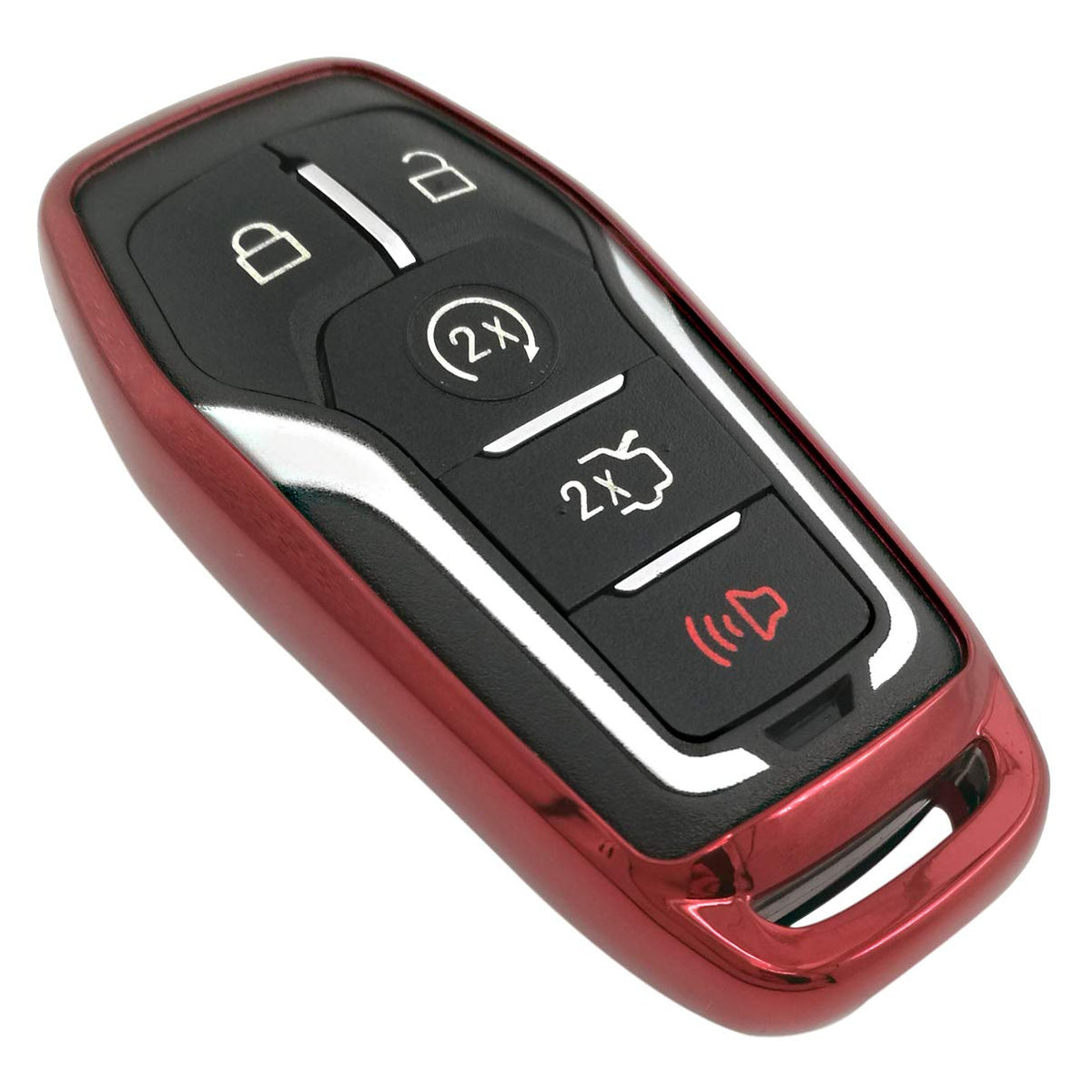 Red Tpu Key Fob Cover Case Jacket Skin Glove For Ford Fusion F 150 Edge Explorer Mustang Lincoln Mkz Mkc 3/4/5 Buttons Smart Key