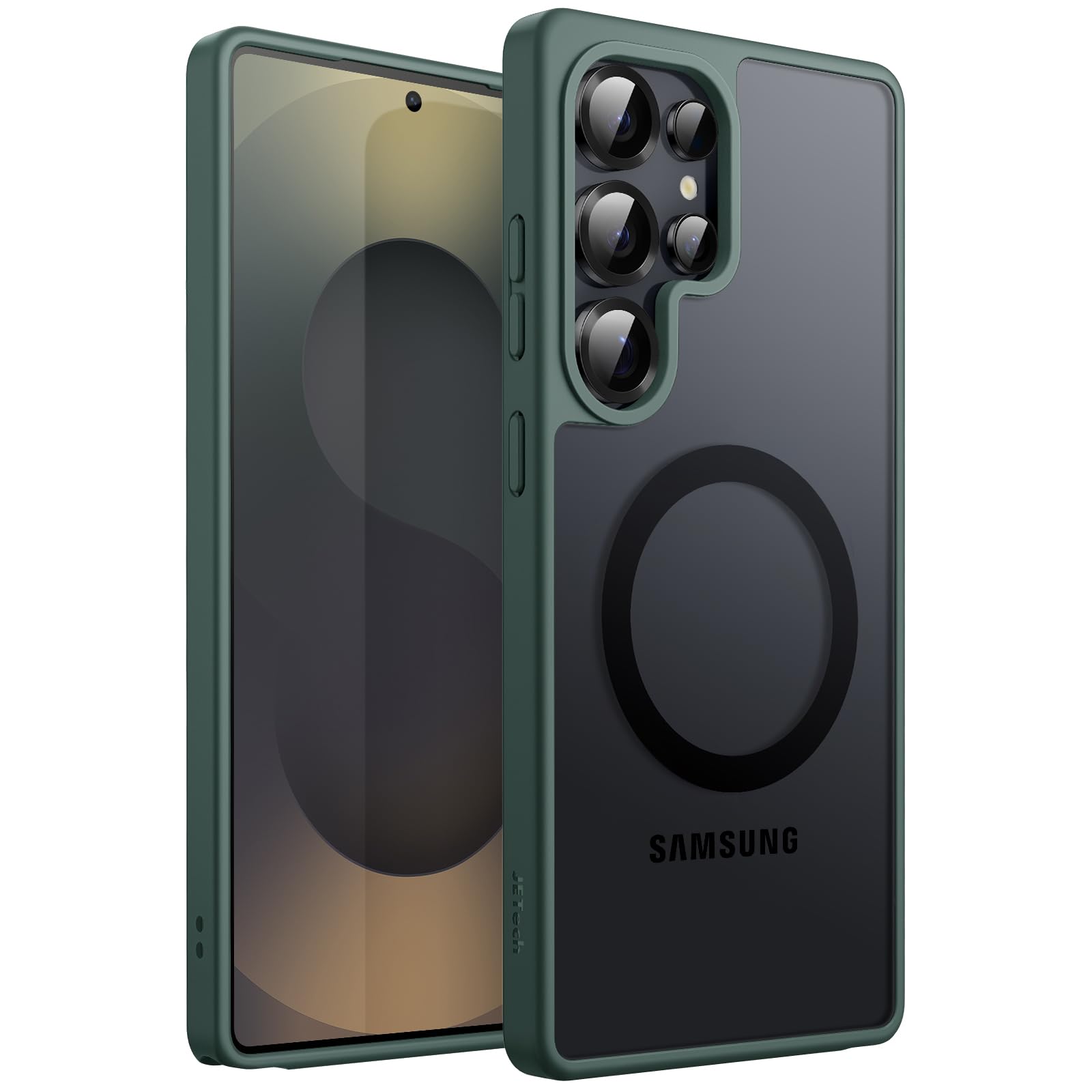 JETech Magnetic Case for Samsung Galaxy S25 Ultra 5G, Compatible with MagSafe, Translucent Matte Back Shockproof Phone Cover (Da