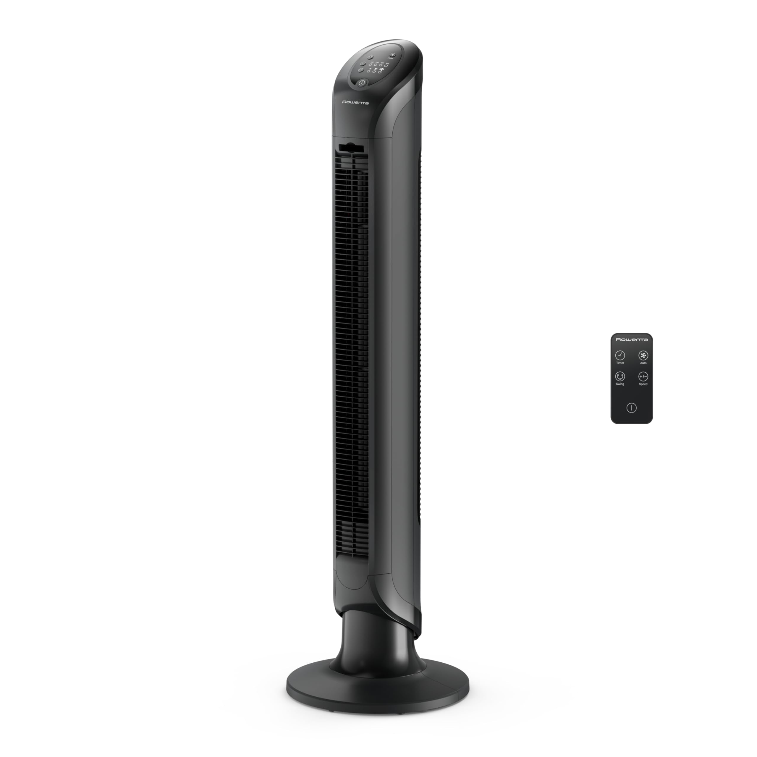 Rowenta, Tower Fan, Fresh 180 Oscillating Fan, Quiet Floor Fan for Bedroom, 3 Speeds, Powerful Cooling 40 Inch Standing Fan, Bla