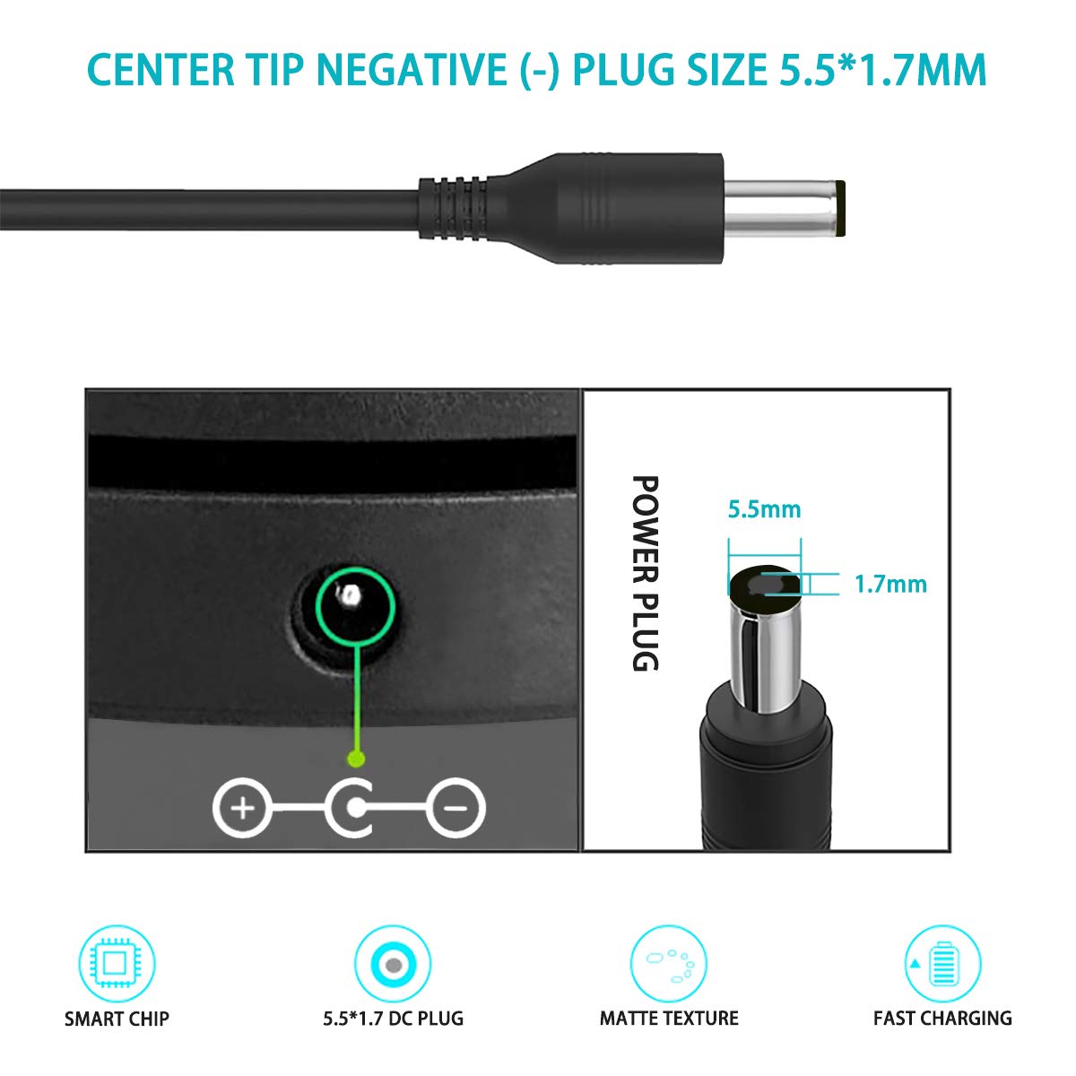 9V Power Adapter Fits For Casio Keyboard Ad-5, Ad-5Mu Ad-5Mr Wk-110 Wk-200 Lk-100 Lk-220 Ctk-496 Ctk-573 Ctk-700 Ctk-710 Ctk-720
