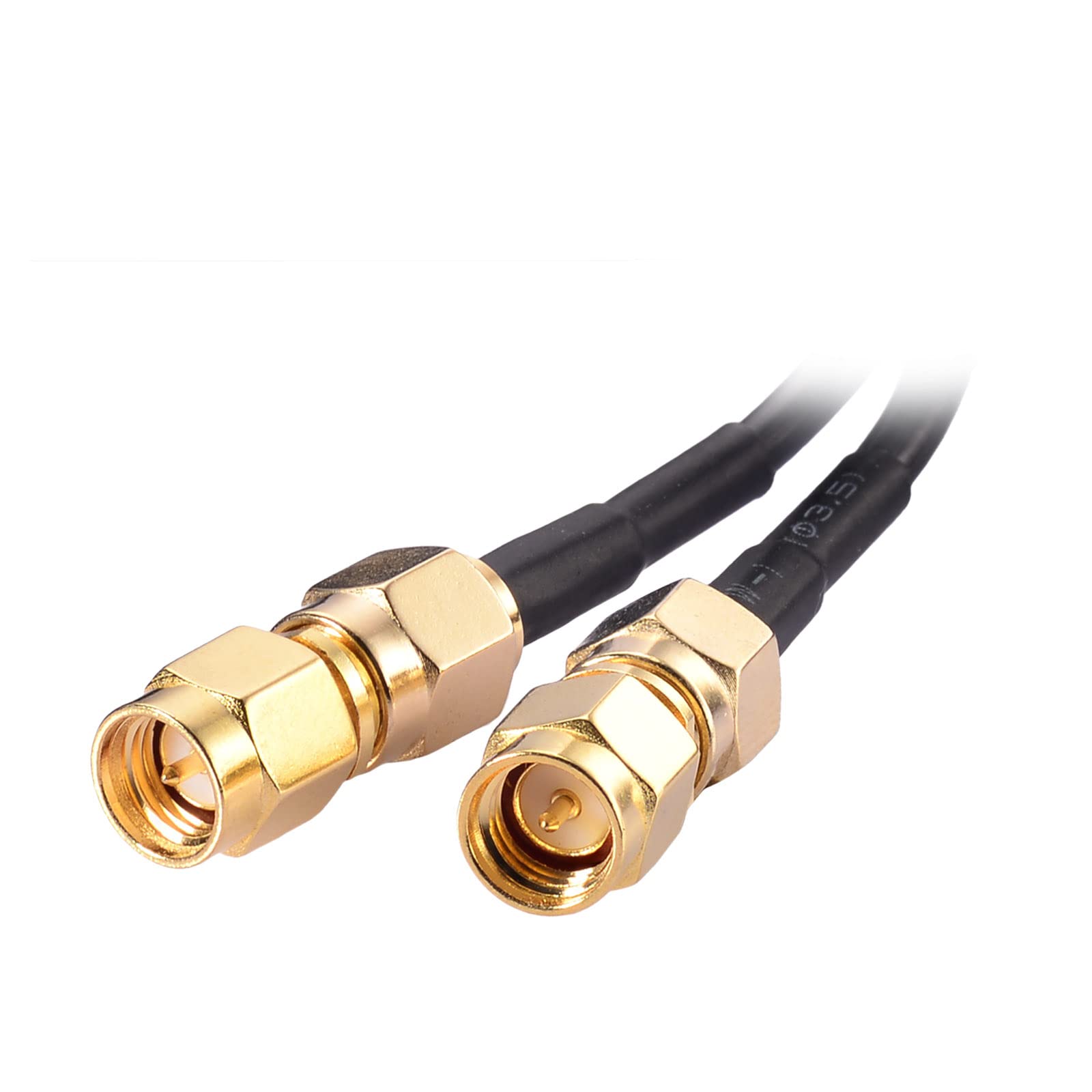 Eightwood 2.4Ghz 5Ghz Dual Band Wifi Antenna Rp Sma Male Connector With Sma Male To Rp Sma Female Adapter (2 Pack) For Pci E Wif