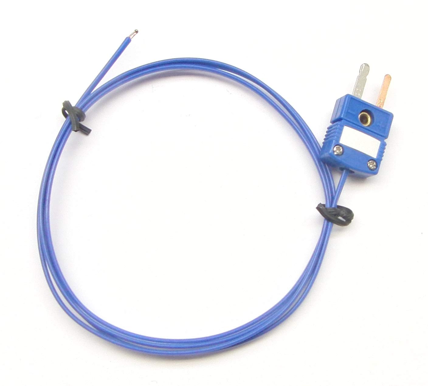 Blue T Type Thermocouple Awg 24 Wire Sensor Probe With Pfa Insulation 500 F Or 260 C   3 Ft