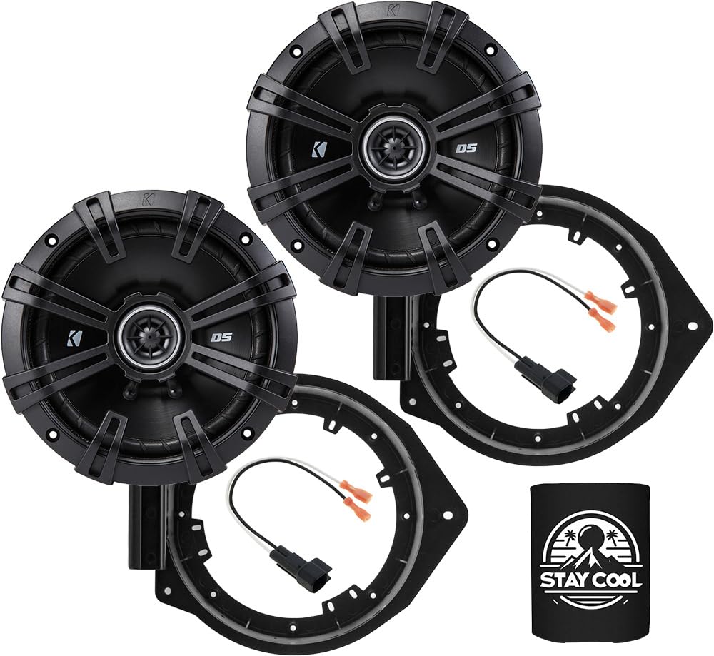 KICKER Front Door 6.75 Speakers Kit for Chevrolet Camaro (w/o BA) 2010-2015 Upgrade Kit - Pair of DS Series 6 3/4 Inch Coaxial S