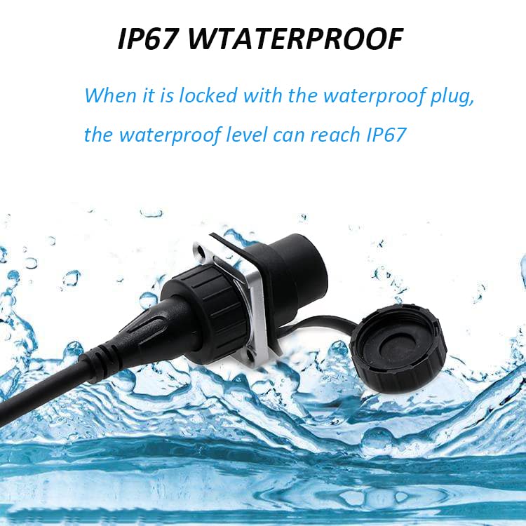 Penglin 2Pcs Waterproof Usb 3.0 D Type Coupler,Industrial Usb Plug Panel Mounting Extension Cable Interface Bulkhead,Female To F