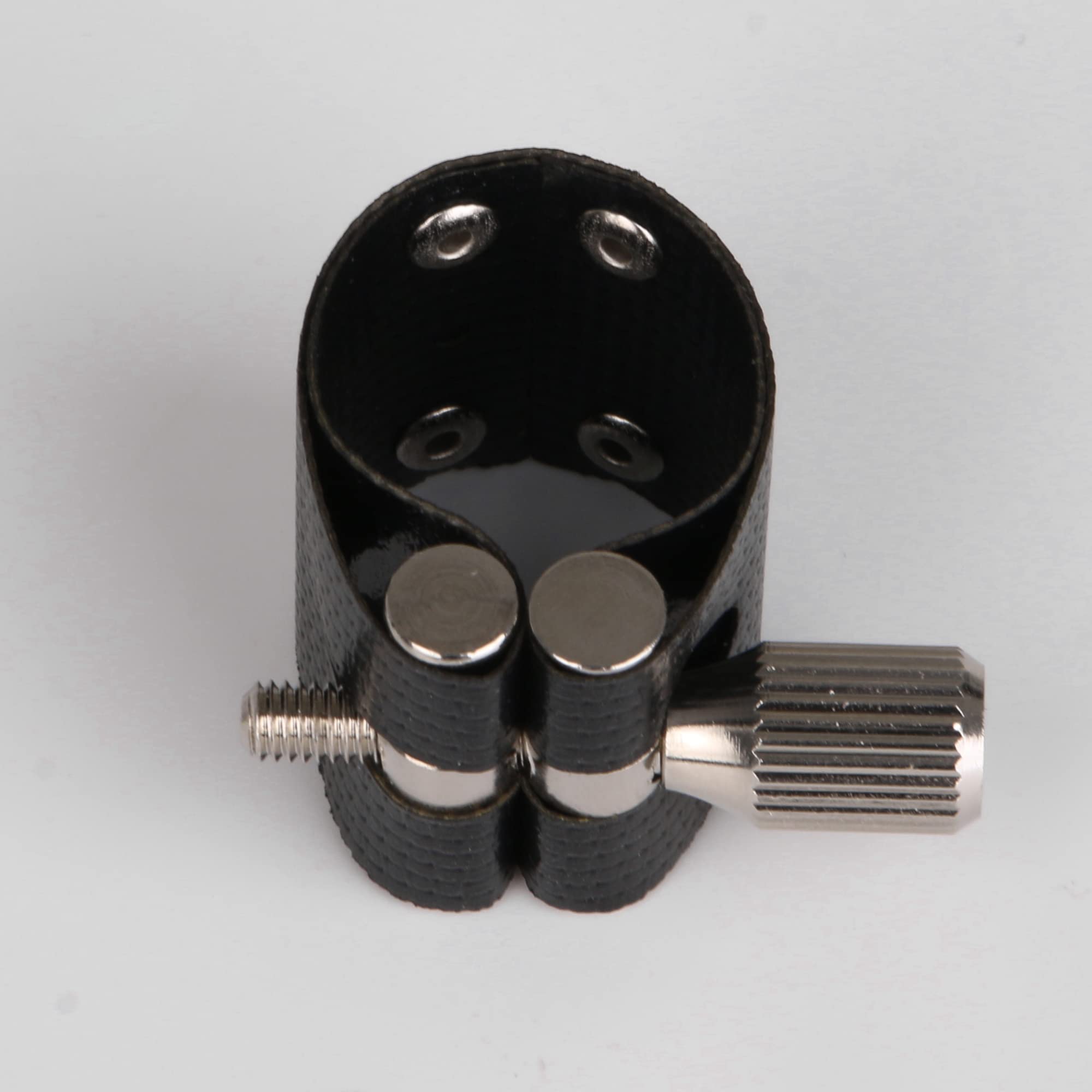 Yibuy Silver Jazz E Flat Alto Saxophone Mouthpiece 7# Pu And Leather Cap 90 X 36 Mm