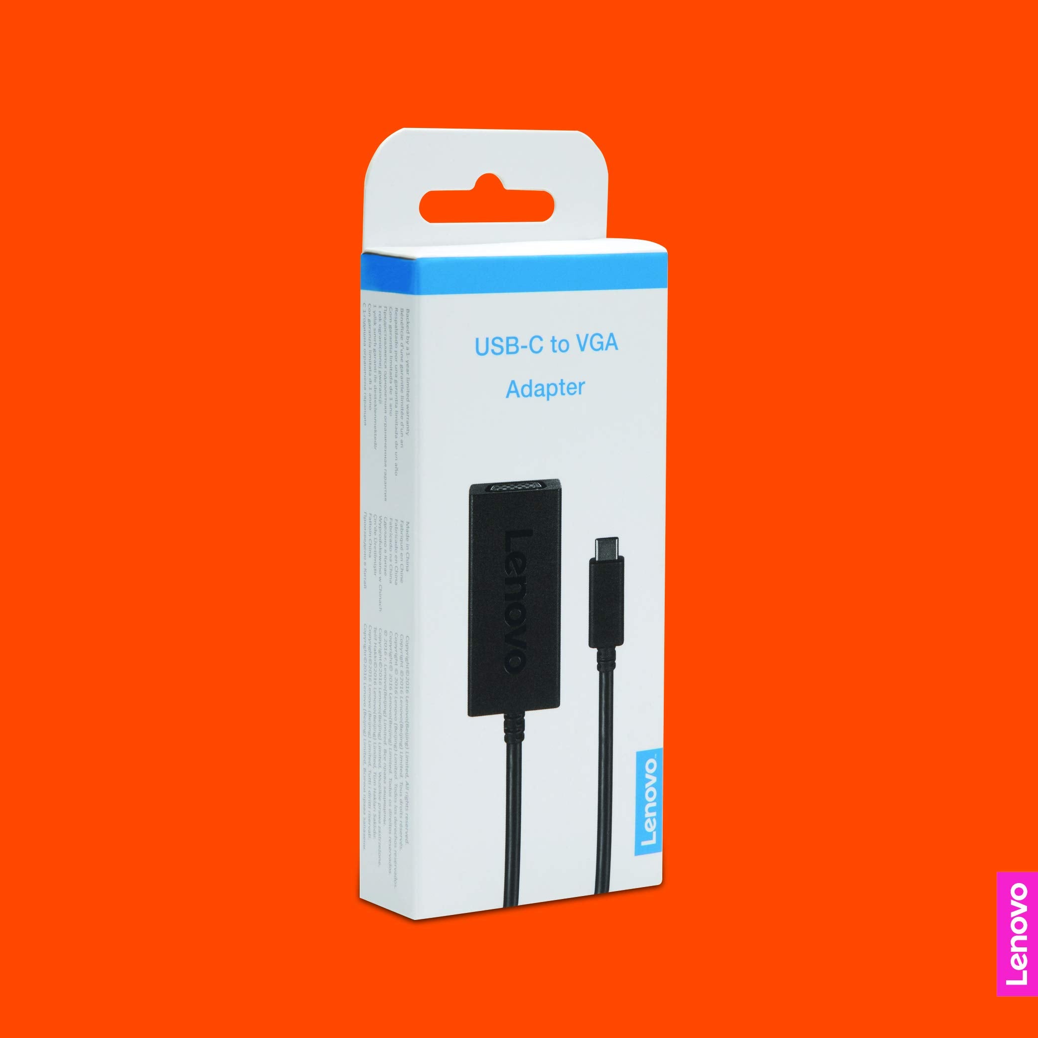 Lenovo USB-C to VGA Adapter GX90M44578 Black