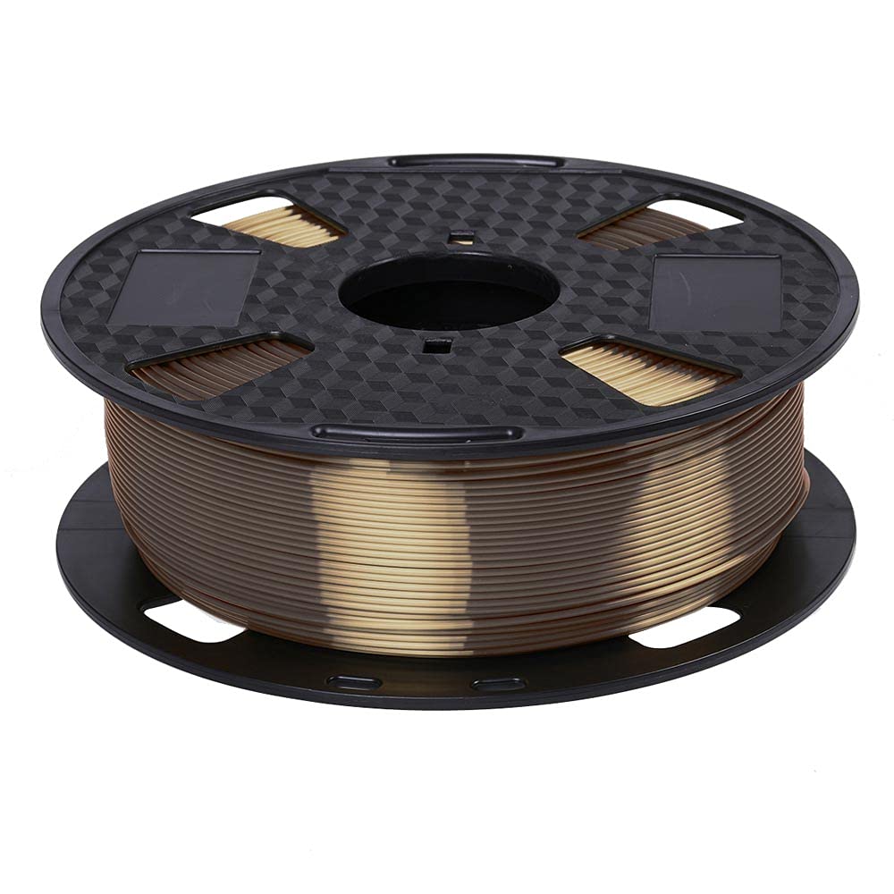 Silk Mocha Brown Pla Filament 1.75 Mm 3D Printing Filament 1Kg 2.2Lbs Spool Shine Silky Shiny Metallic Metal Pla 3D Printer Mate