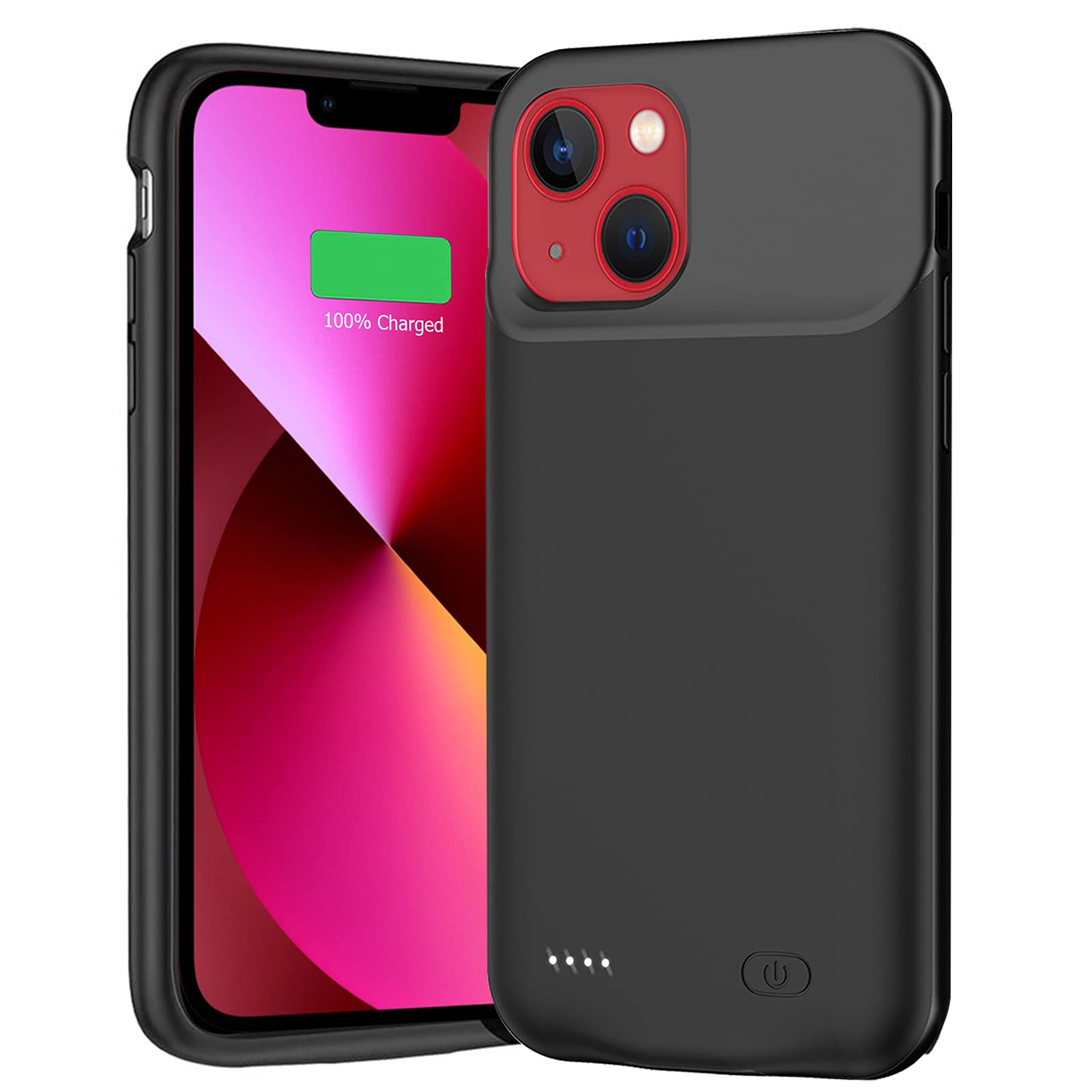 Battery Case For Iphone 13 Mini, 6500Mah Slim Portable Protective Charging Case Compatible With Iphone 13 Mini (5.4 Inch) Rechar