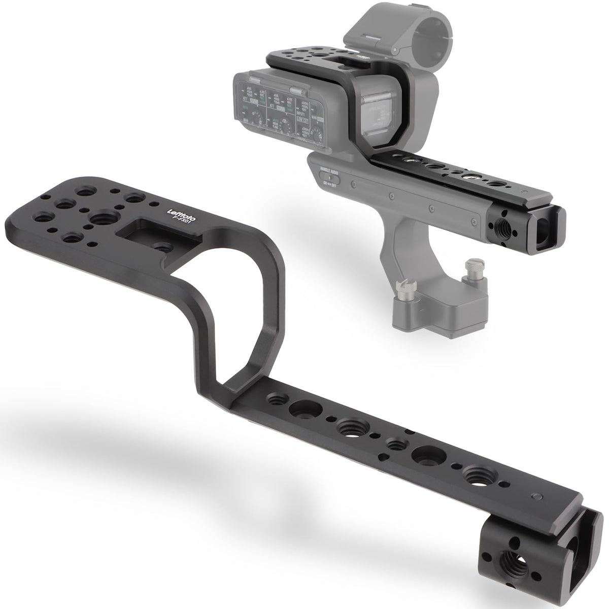 Leftfoto Handle Extension Rig Compatible With Xlr Handle Unit For Sony Cinema Fx3 Fx30,Extension Bracket Grip With Cold Shoe,Nat