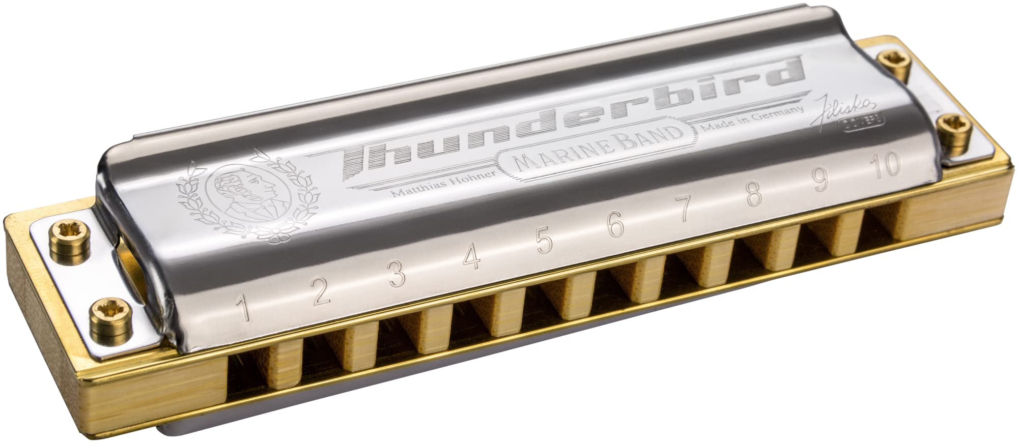 Hohner Inc, Usa Thunderbird Low Tuned Harmonica, Key Of F (M2011Bxl F)