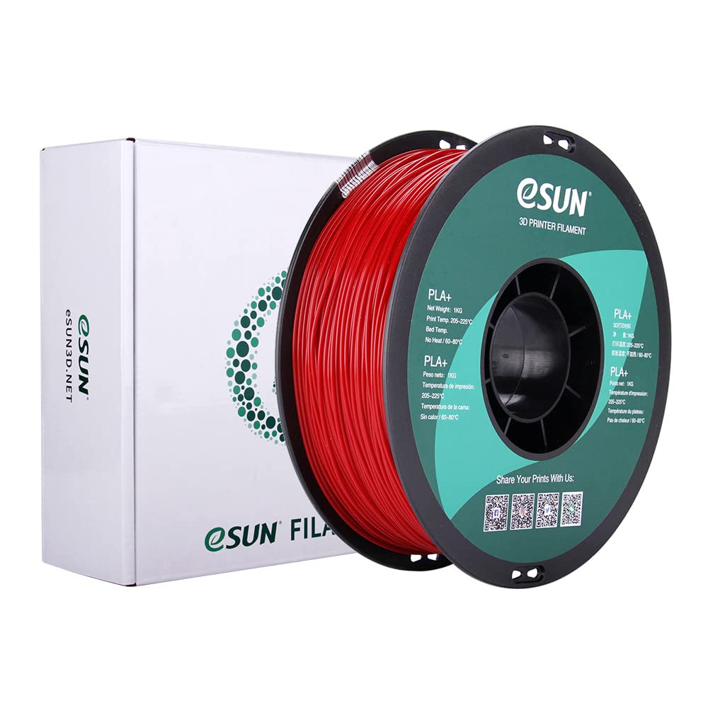 Esun Pla Pro (Pla+) 3D Printer Filament, Dimensional Accuracy +/  0.03 Mm, 1Kg Spool, 1.75Mm, Fire Engine Red, (Pantone 199C)