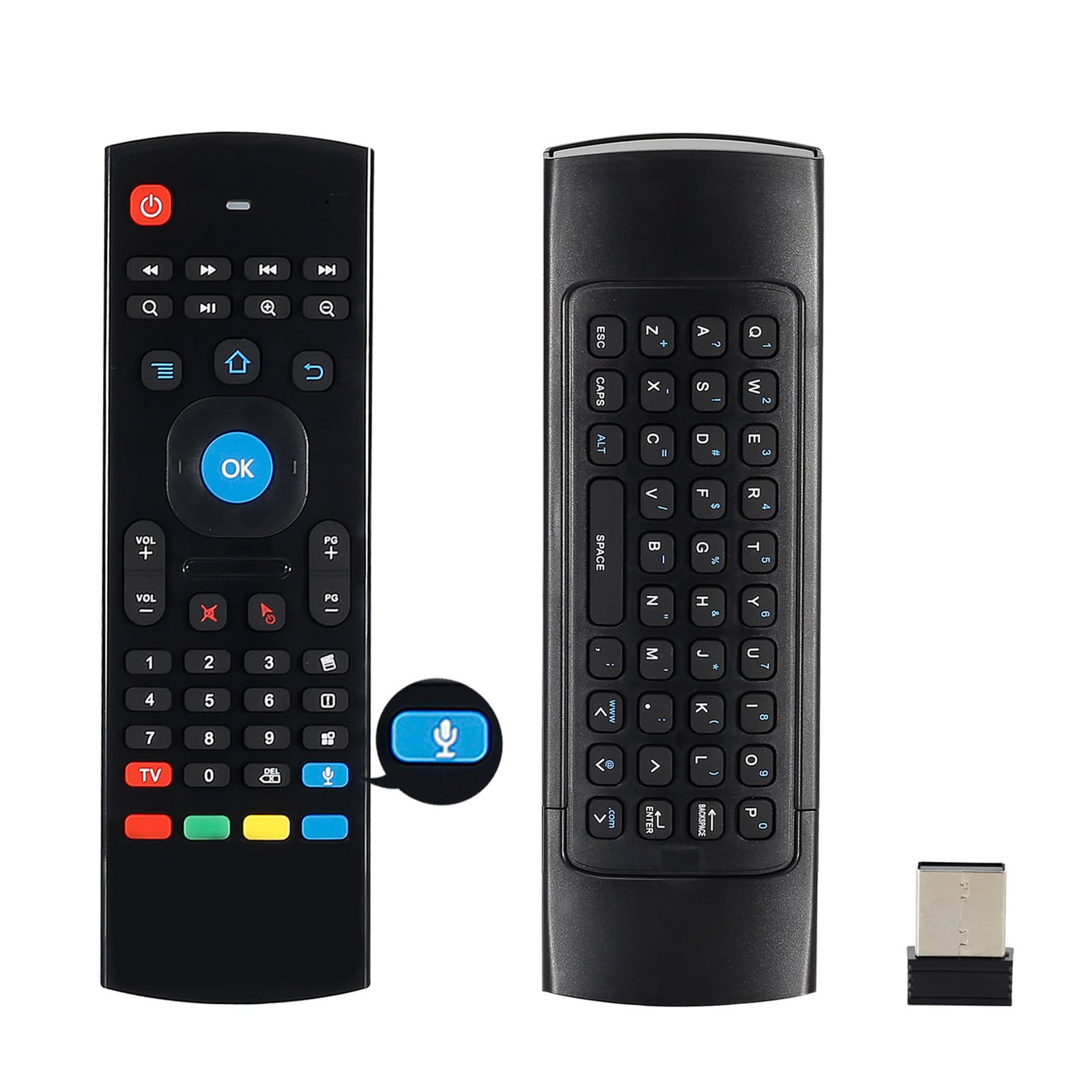 Mx3 Air Mouse Voice Remote Control, 2.4G Multifunctional Mini Wireless Keyboard Air Mouse Remote For Android Smart Tv Box, 3 Gyr