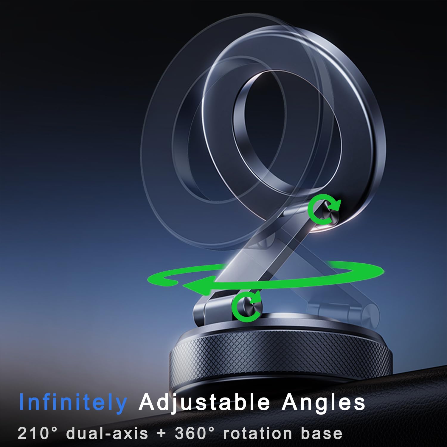 Repmidfer Upgraded 360 Adjustable Nano Gel Vacuum Magnetic Phone Holder For Smooth & Textured Surfaces, Car Phone Holder For Mag