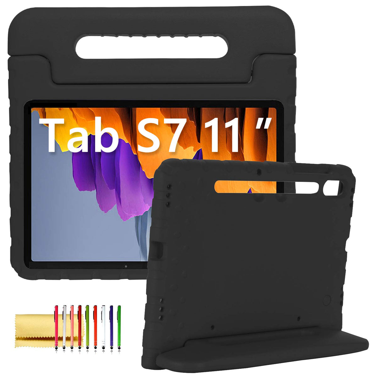 Kids Case For Samsung Galaxy Tab S7/S8 11'' (2020/2022), Techcircle Handle Stand Lightweight Eva Foam Bumper Protective Rugged D