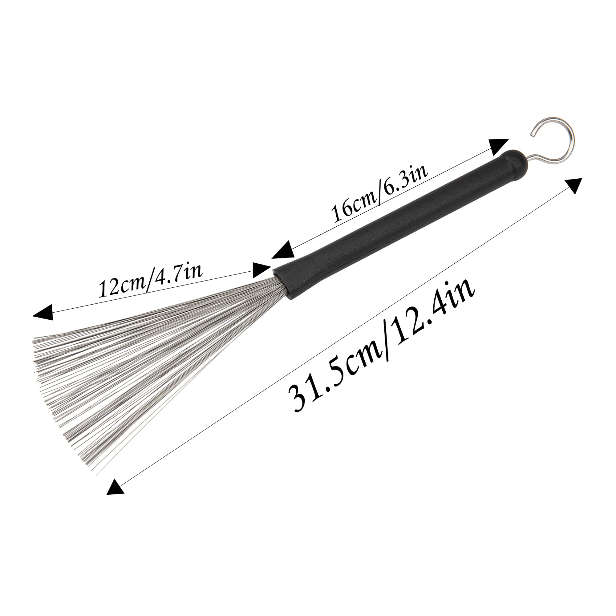 1 Pair Yootones Drum Brushes Retractable Wire Brushes Drums Drum Sticks Brush With Comfortable Rubber Handles Perfect Gift For D