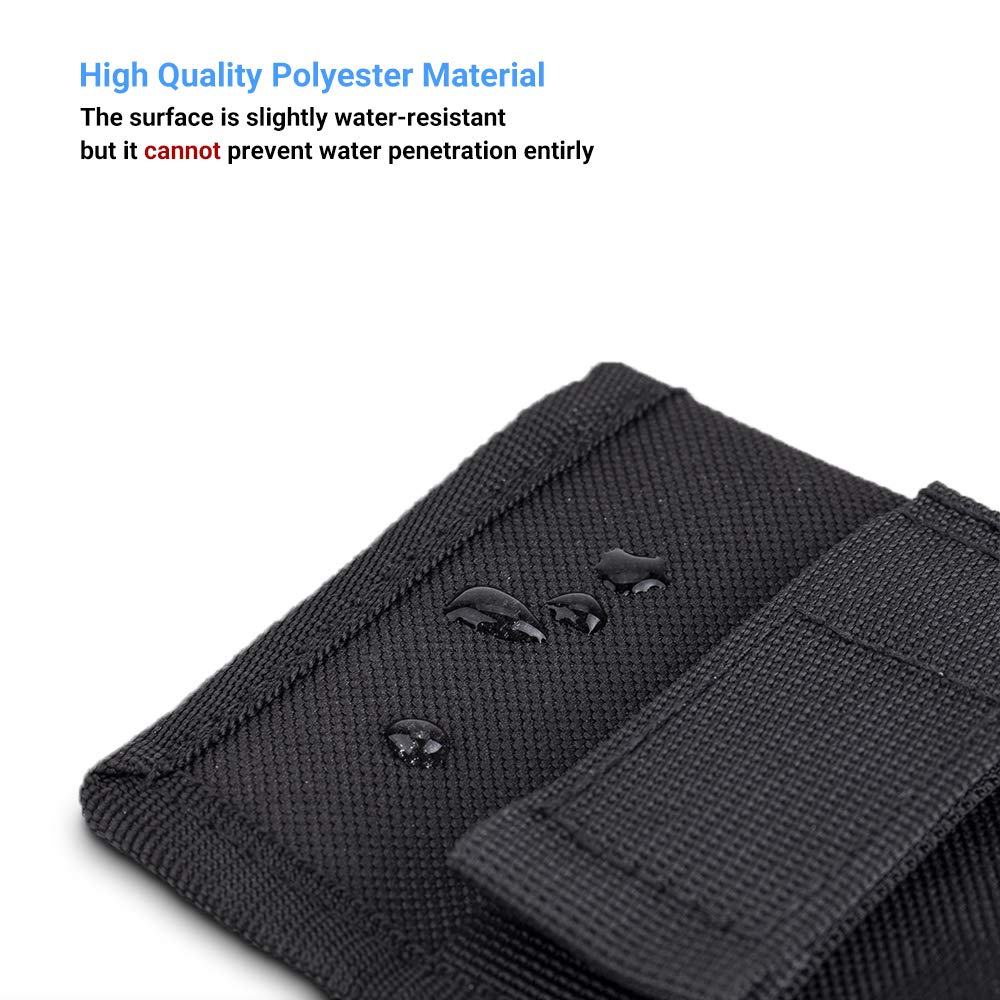 (3 Pockets) Dslr Battery And Memory Card Holder Pouch,Camera Battery And Sd Cf Xqd Card Storage Case For Aa Battery And Lp E6 Lp