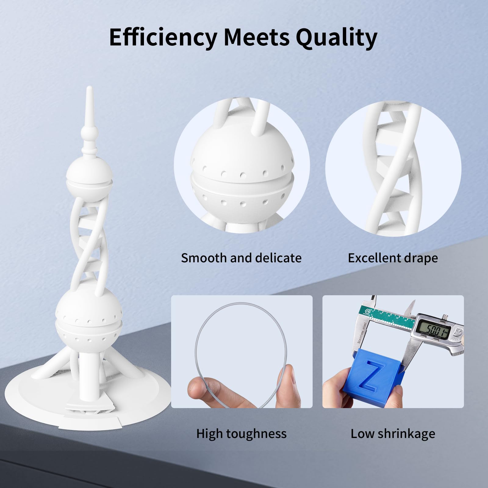 Anycubic Rfid High Speed 3D Printer Filament 1.75Mm Bundle, Rapid Pla Filament With High Prints Quality, Dimensional Accuracy +/