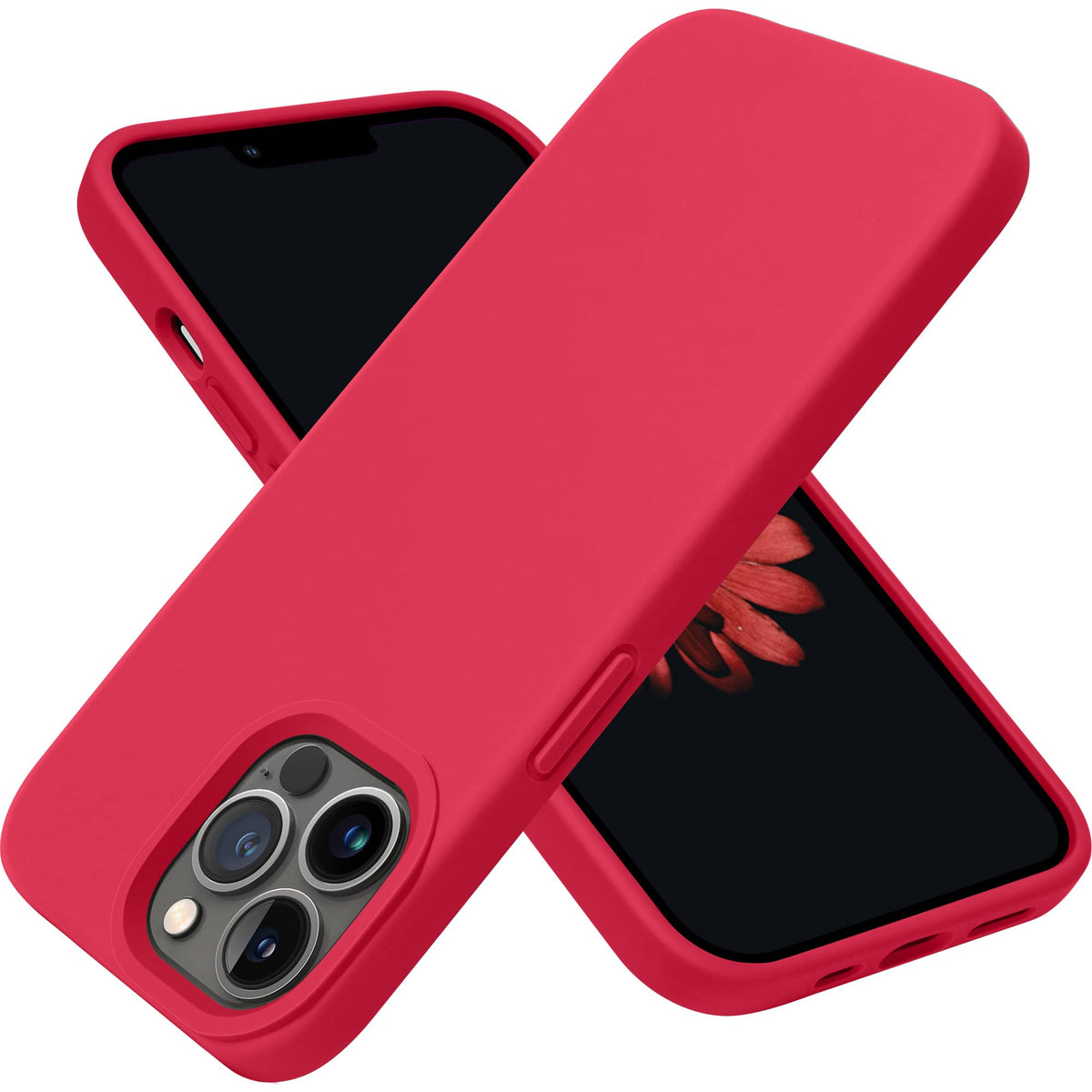 Otofly Compatible With Iphone 13 Pro Case,Liquid Silicone Slim Protective Shockproof Phone Case Cover With Anti-Scratch Microfib