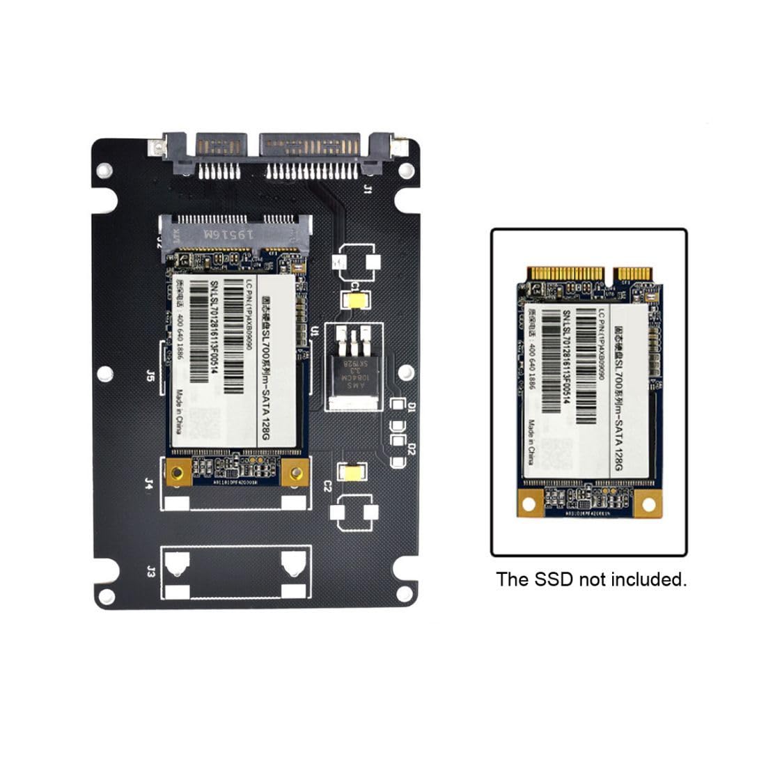 Chenyang Mini Sata Msata Ssd To 2.5'' Sata Hard Disk Enclosure Case Converter Adapter
