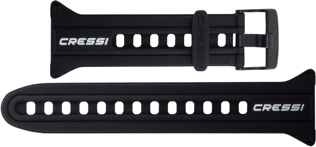 Cressi Watch Strap For Watch Style Dive Computer, Black/White