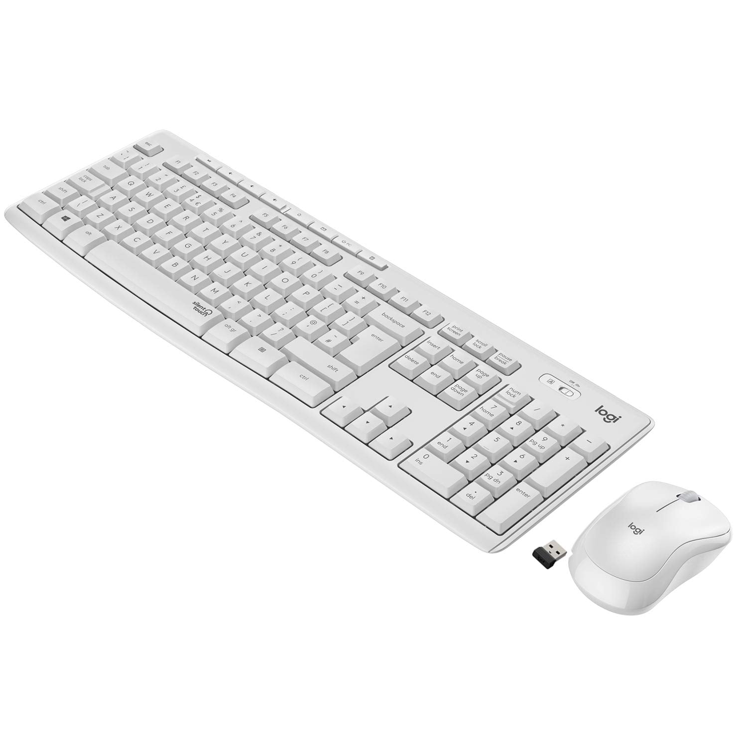 Logitech Mk295 Wireless Mouse & Keyboard Combo With Silenttouch Technology Full Numpad Advanced Optical Tracking Lag Free Wirele