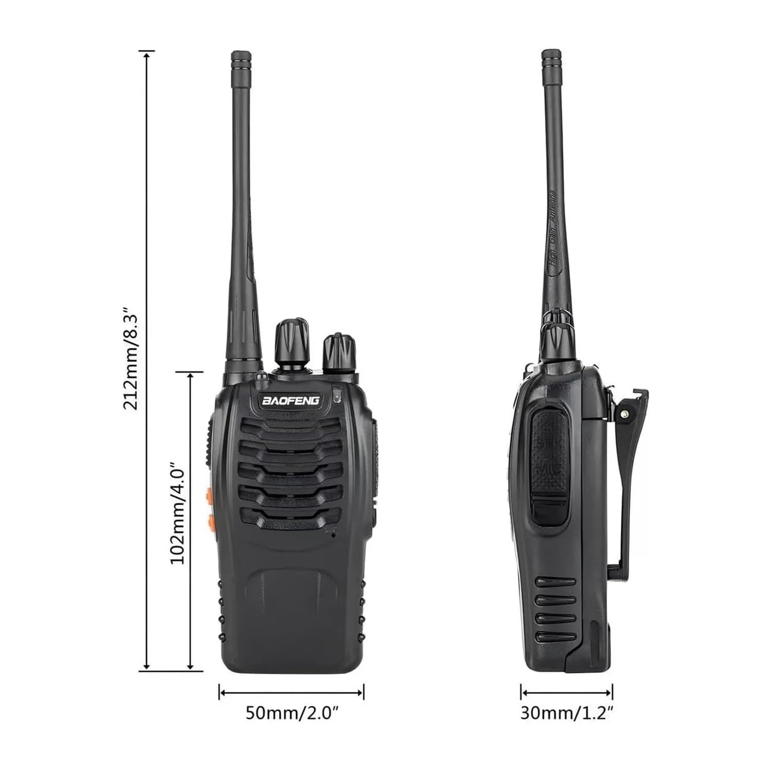 Baofeng Walkie Talkies 888S Rechargeable Walkie-Talkies Long Range With Earpieces For Adults, 2 Way Radios Kids Walkie Talkies 2