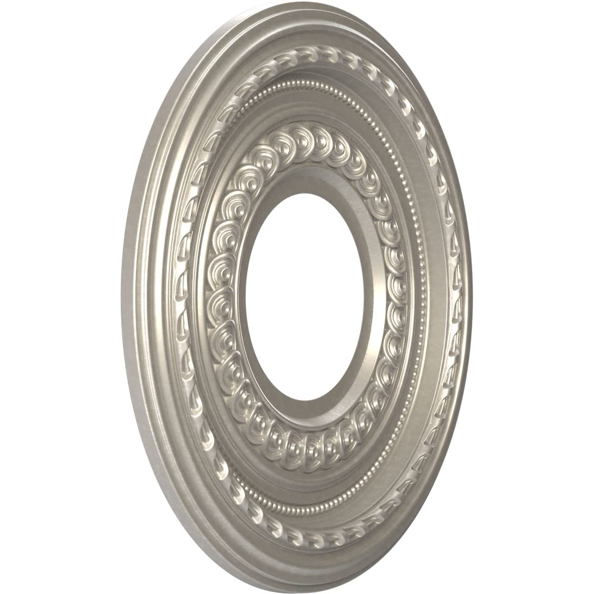 Ekena Millwork Cmp10Cobal Cole Thermoformed Pvc Ceiling Medallion (Fits Canopies Up To 4 1/4''), 10''Od X 3 1/2''Id X 3/4''P, Br