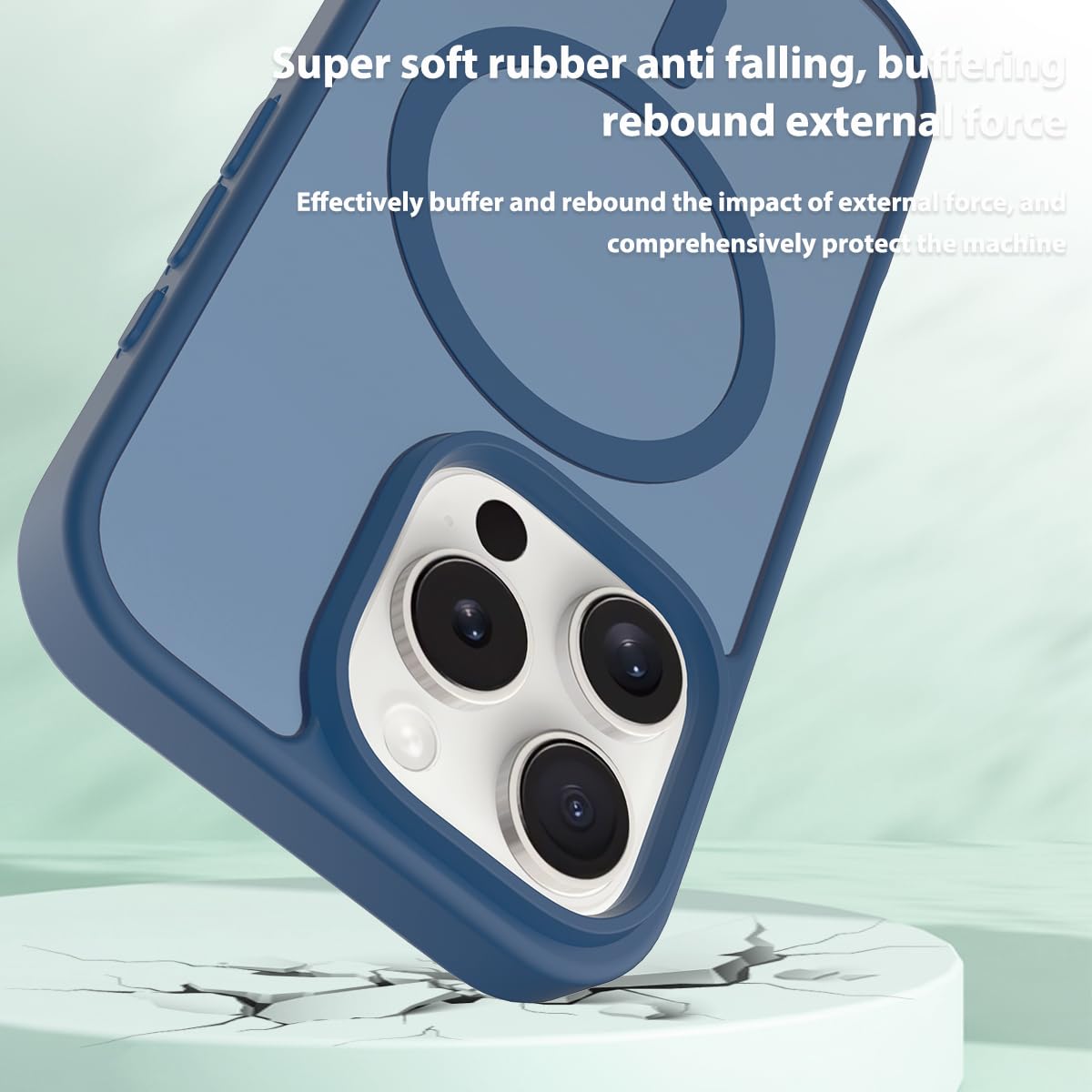 Pinlisheng Magnetic For Iphone 16 Pro Case 6.3 Inch [Compatible With Magsafe] [Military Grade Protection] Translucent Matte Back