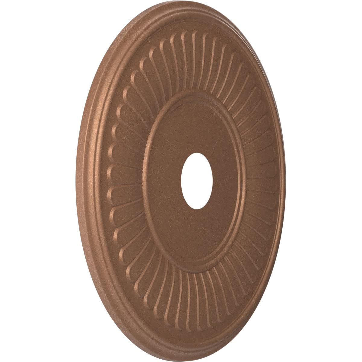 Ekena Millwork 22Od X 3 1/2Id X 1P Berkshire Thermoformed Pvc Ceiling Medallion (Fits Canopies Up To 10 1/8), Aged Copper
