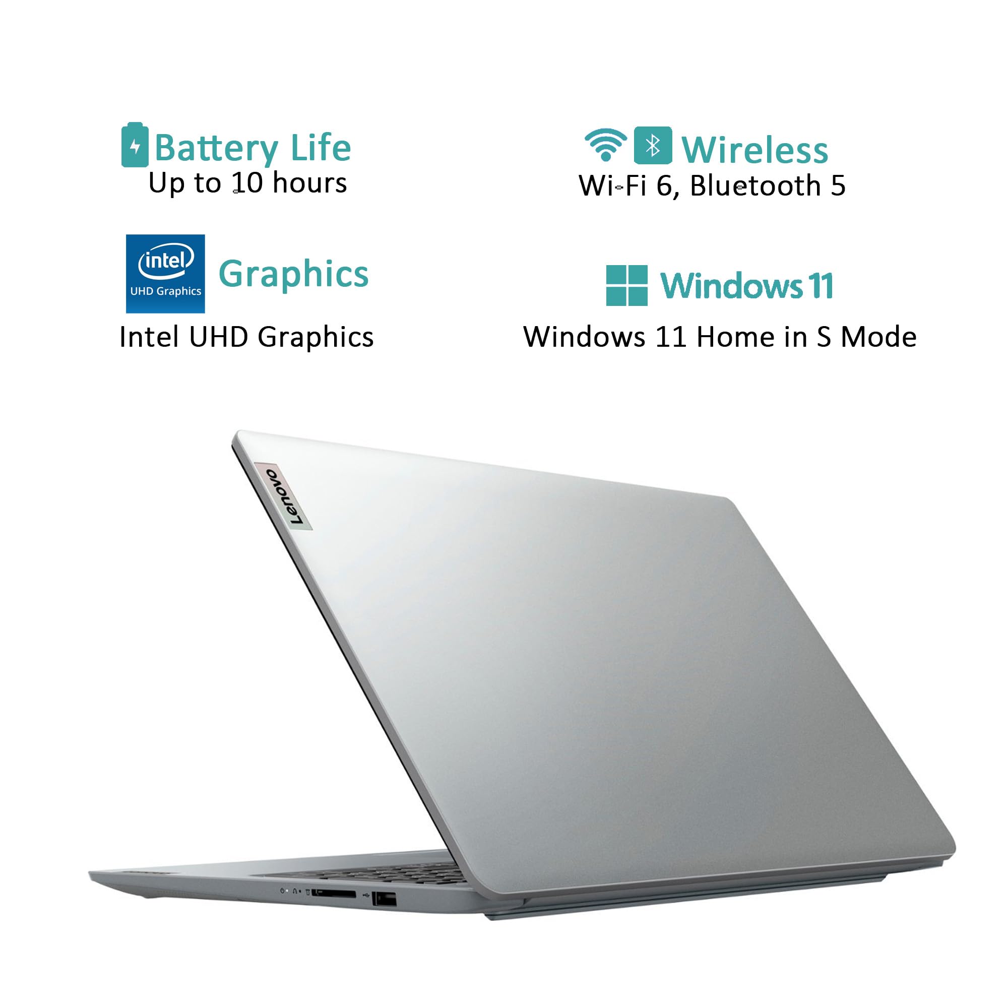 Lenovo Ideapad 1 Laptop, 15.6 Inch Anti Glare Display, Intel Celeron Processor, 20Gb Ram, Storage: 1Tb Ssd+128Gb Emmc, Windows 1