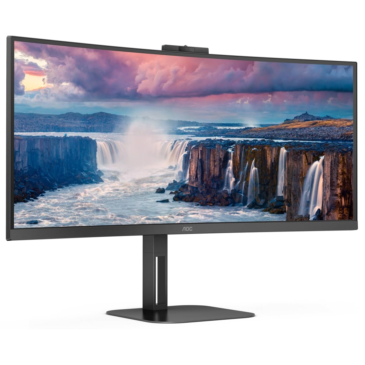 AOC 34 Curved Monitor|The CU34V5W is a wonderful monitor for home or home office, featuring a 34  3440x1440 VA panel.  USBC 3.