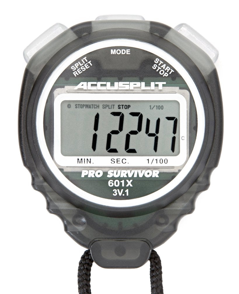 Accusplit Pro Survivor   A601Xbk Stopwatch, Clock, Extra Large Display (Smoke)