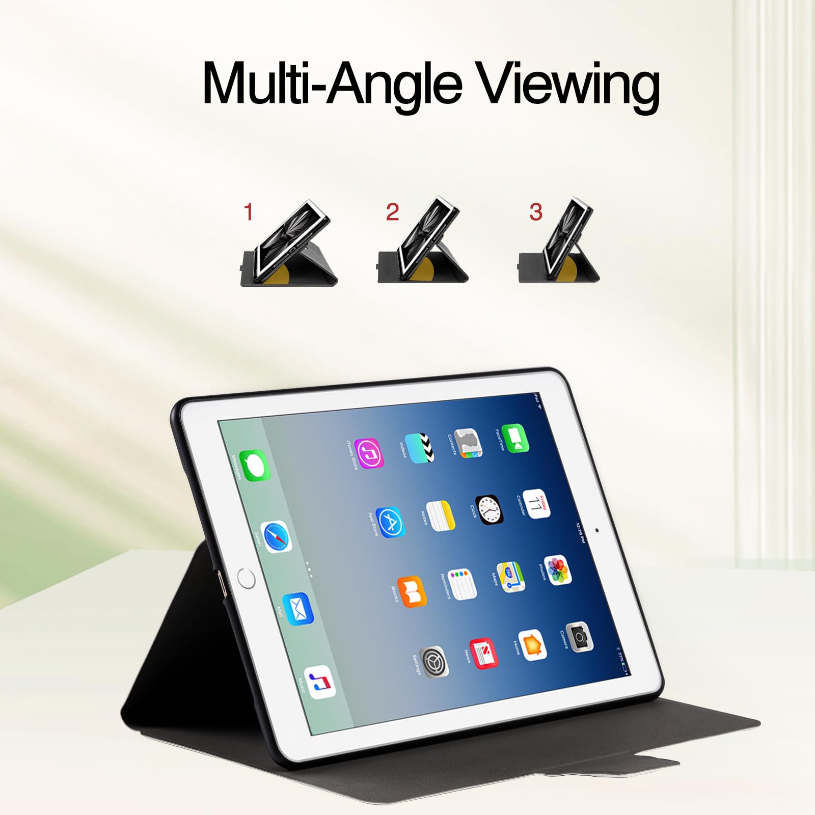 Anpredo 360 Rotating Cover For Ipad 9.7In Air2/Air1 With Magnetic Clasp, Cases For Apple Ipad 9.7 Inch 2018/2017, Ipad Model A19