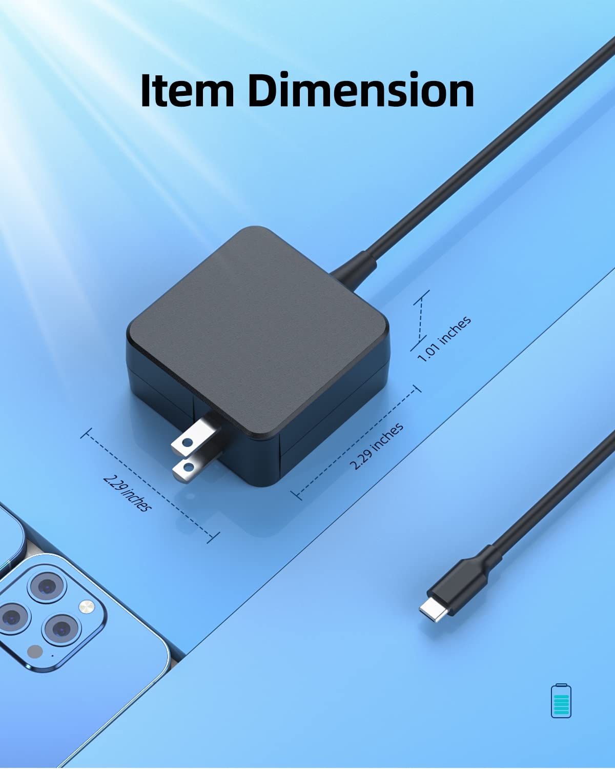 Chromebook Charger For Asus Chromebook, (Ul Safety Certified), Usb C, 45W