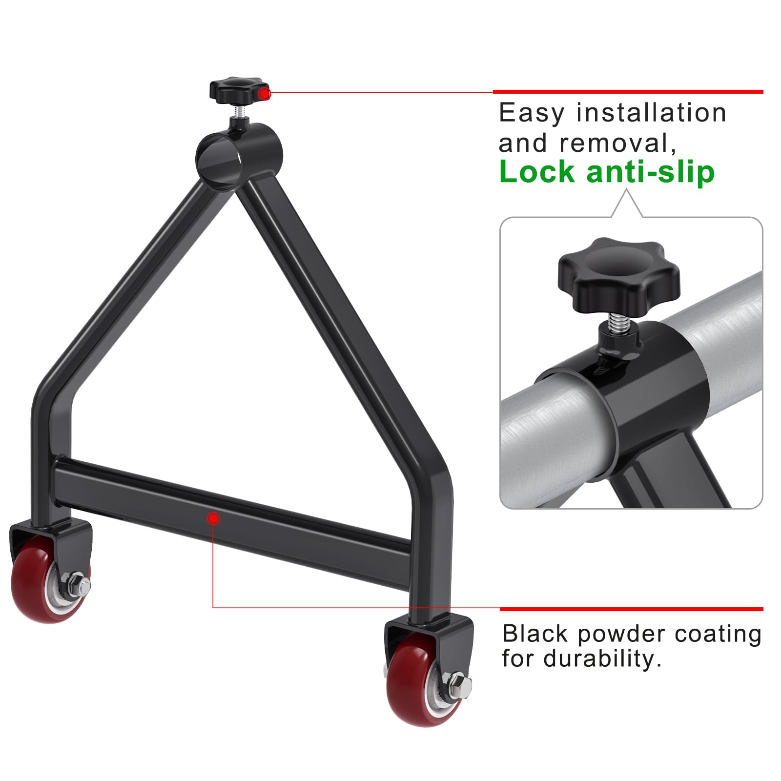 Lifeswell Wire Spool Rack, Portable Cable Caddy, Swivel Caster Wheels With Brake, Steel Fully Welded Wire Rack Dispenser For Up