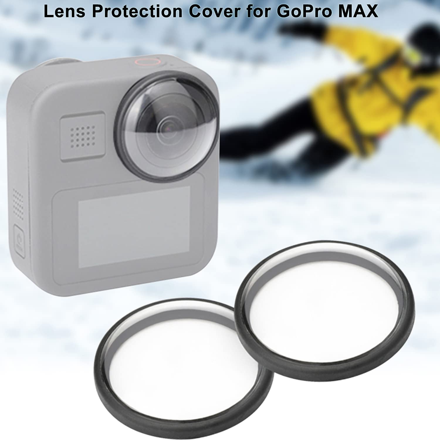 ?2 Pcs? Fitstill Lens Cover For Go Pro Max Action Camera Lens Protector Kit, Sticky Lens Guards Protection For Camera, Go Pro Ma