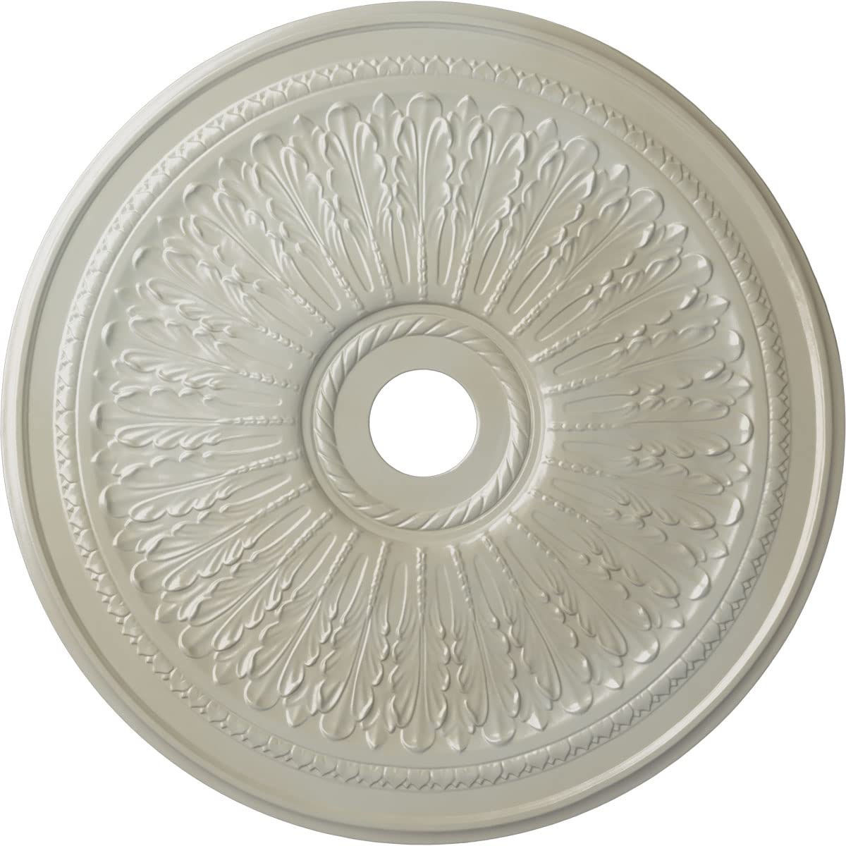 Ekena Millwork Cm29Oafbs Oakleaf Ceiling Medallion, 29 1/8''Od X 3 5/8''Id X 1''P, Hand Painted Flash Blue