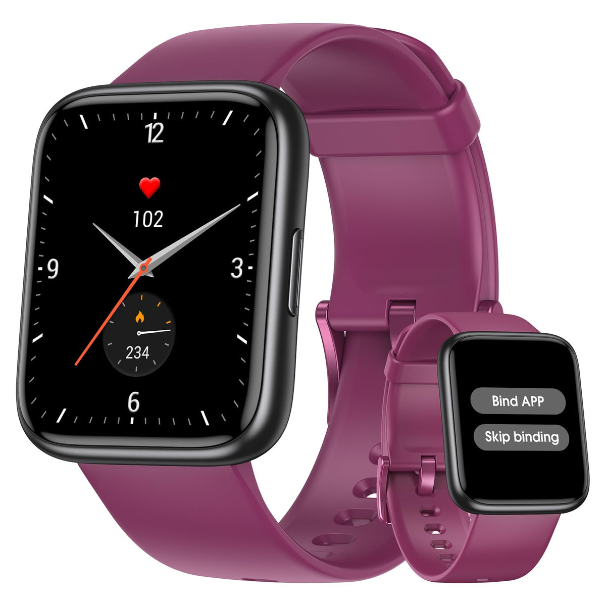 Eurans Smart Watch No App/Phone Required, 14 Days Battery Life Fitness Tracker Watch, Large Amoled Screen, Waterproof Activity T