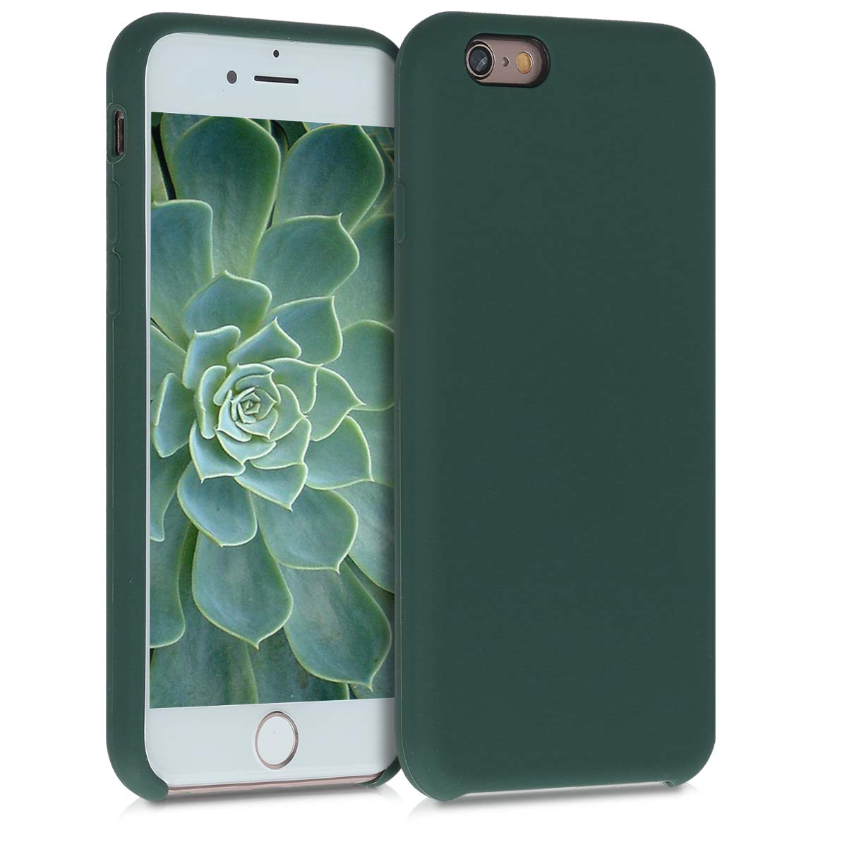 Kwmobile Case Compatible With Apple Iphone 6 / 6S Case   Tpu Silicone Phone Cover With Soft Finish   Moss Green