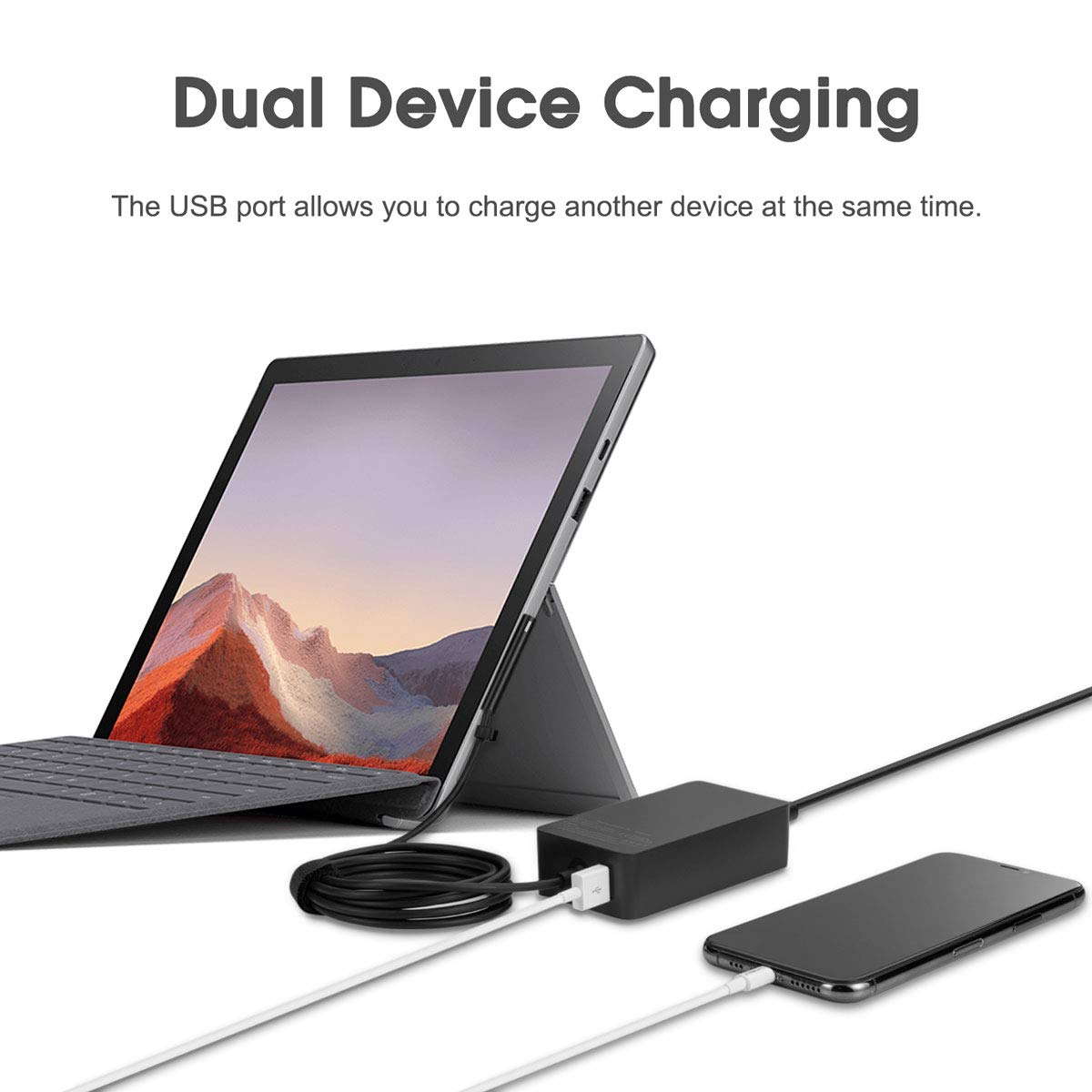 Surface Charger, 44W Power Supply Adapter For Microsoft Surface Pro 3/4/5/6/7, Surface Laptop, Surface Book, Surface Go, Surface