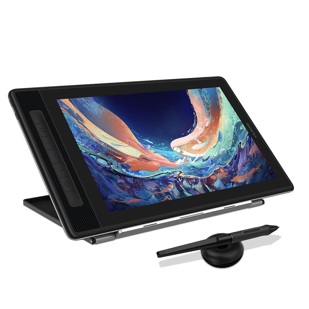HUION Kamvas Pro 13 2.5K QHD Graphics Monitor Drawing Tablet with Screen QLED Full Lamination Battery-Free Stylus PW517 for Wind