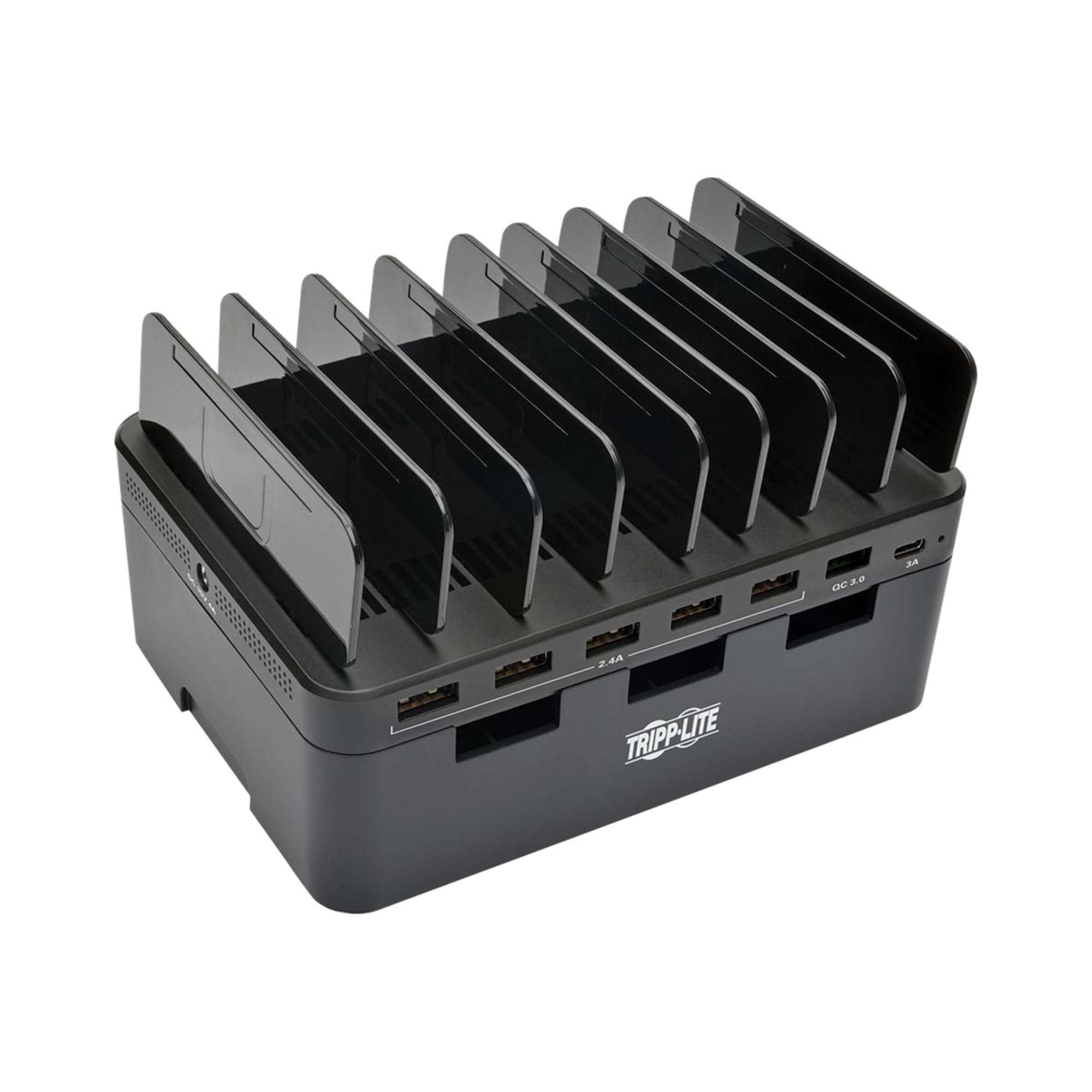 Tripp Lite 7-Port Usb Charging Station Hub Quick Charge 3.0, Usb-C, Storage, 6.6 X 4.9 X 2.6 (U280-007-Cqc-St)