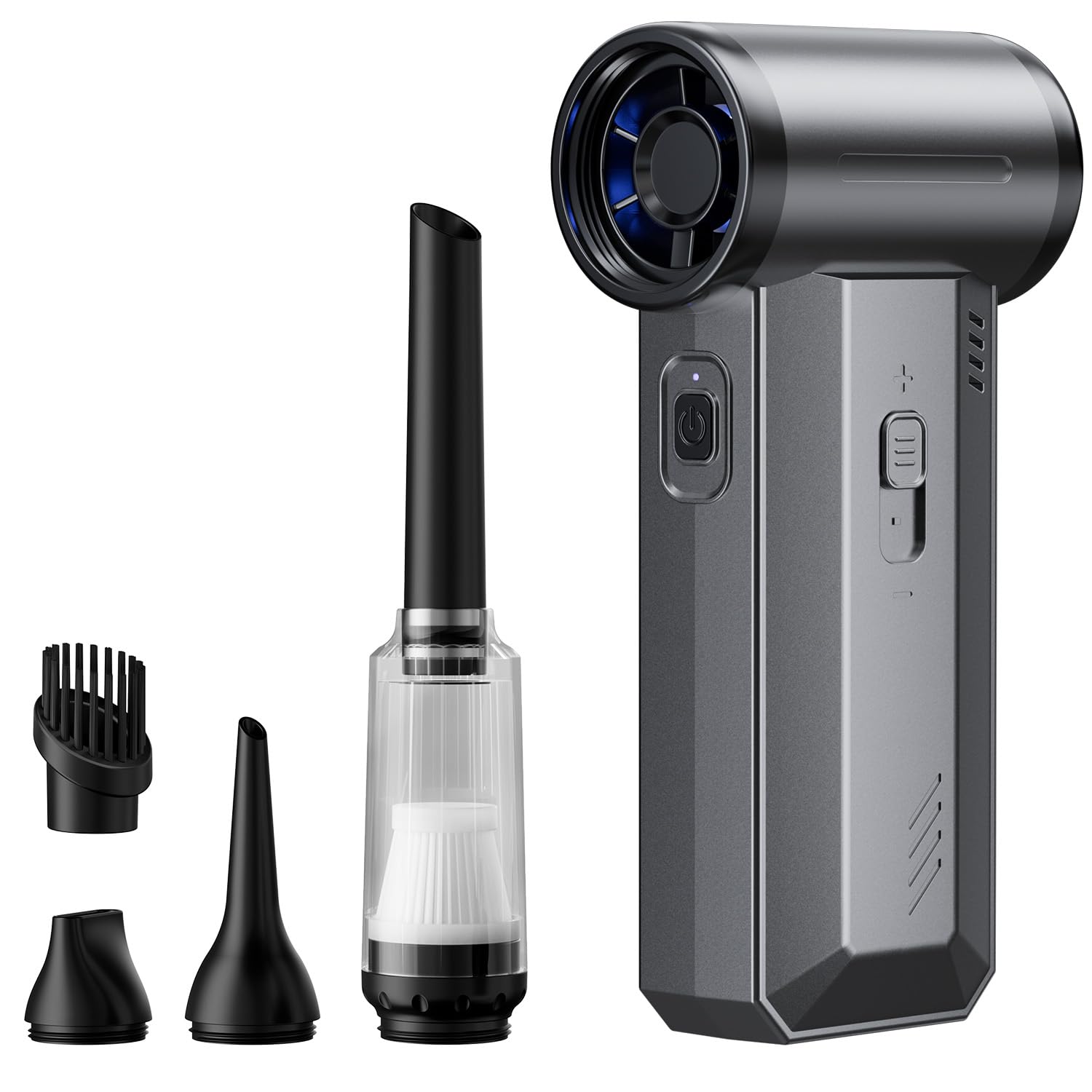 Gaiatop Portable Handheld Turbo Fan, 125500 RPM Electric Air Duster, 35.4m/s Adjustable Speeds Mini Personal Fan, Rechargeable D