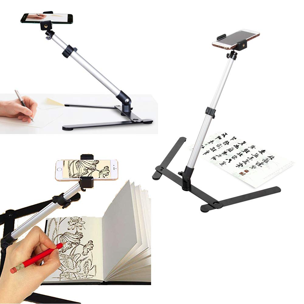 Photo Copy Pico Projector Stand Overhead Phone Mount Adjustable Tabletop Teaching Online Stand For Live Streaming Baking Craftin
