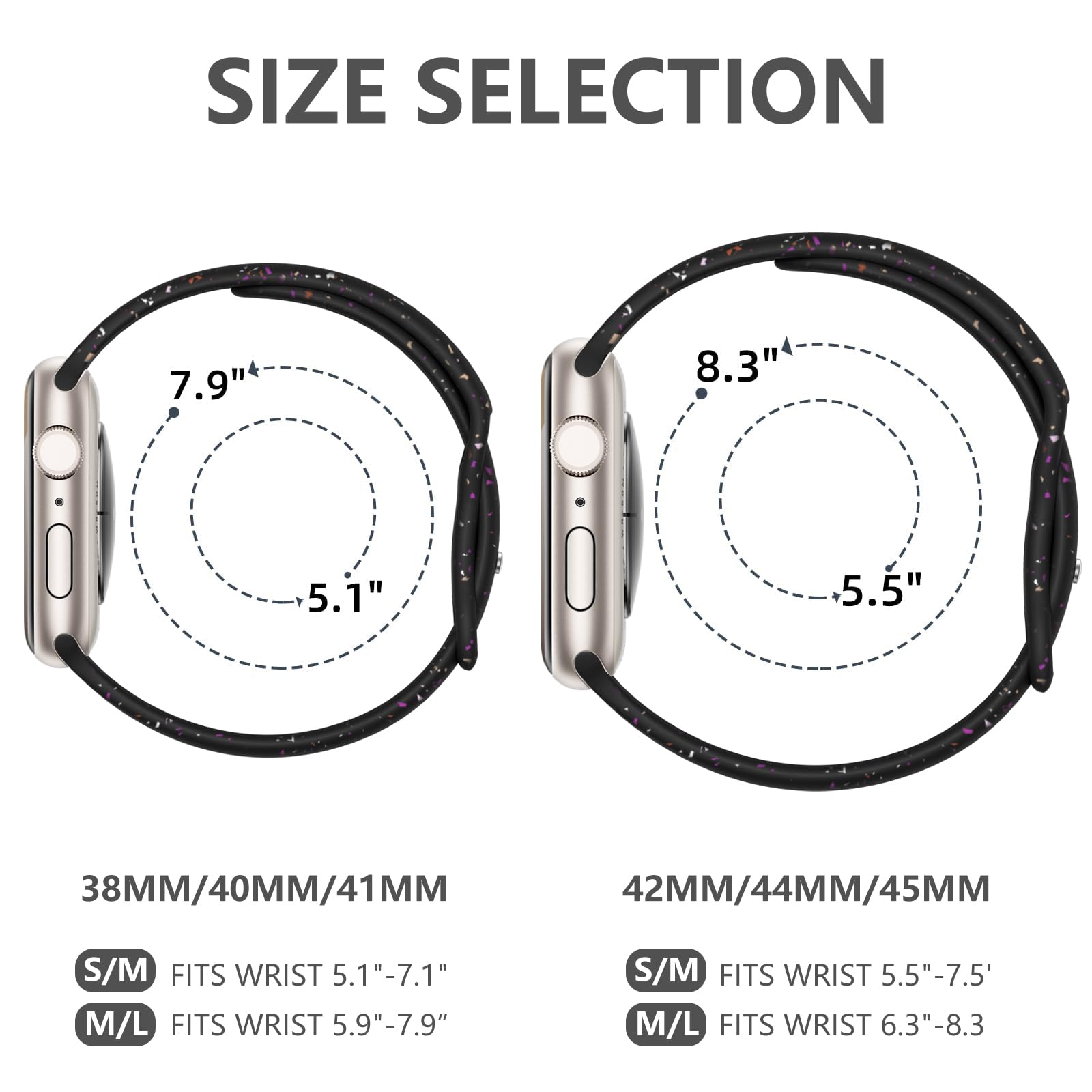 Imivio Sport Band Compatible With Apple Watch Series 9 Band 38Mm 40Mm 41Mm 42Mm 44Mm 45Mm 49Mm For Women Men, Soft Silicone Wate