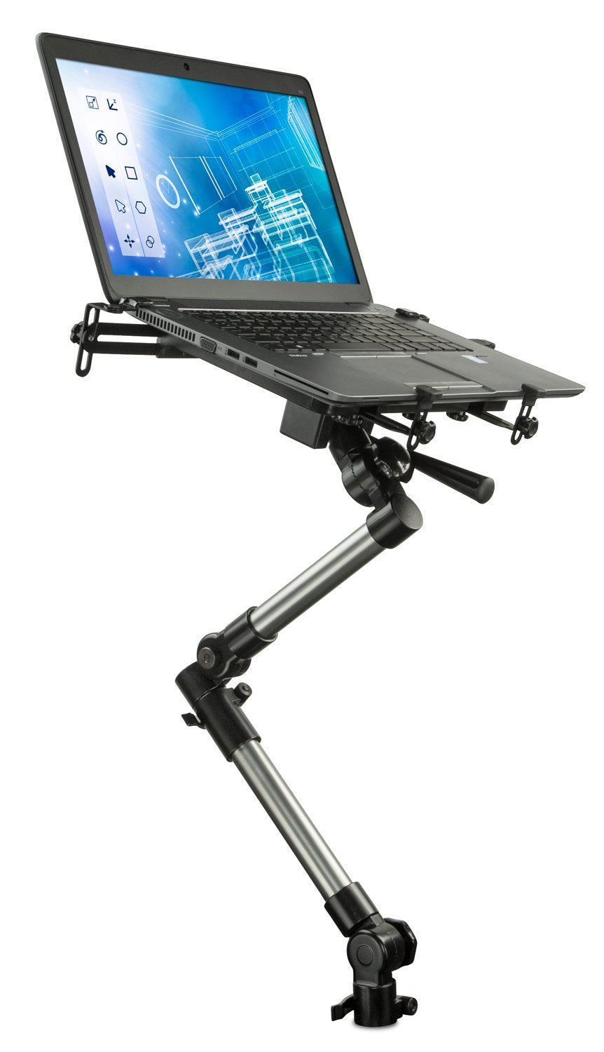 Mount It! Car Laptop Mount Notebook Tablet Holder for Commercial Vehicles, Trucks Fits iPad and Other Tablet Computers, Heavy Duty Design with Full Motion Tray, Extendable Arms, Lockable Arm